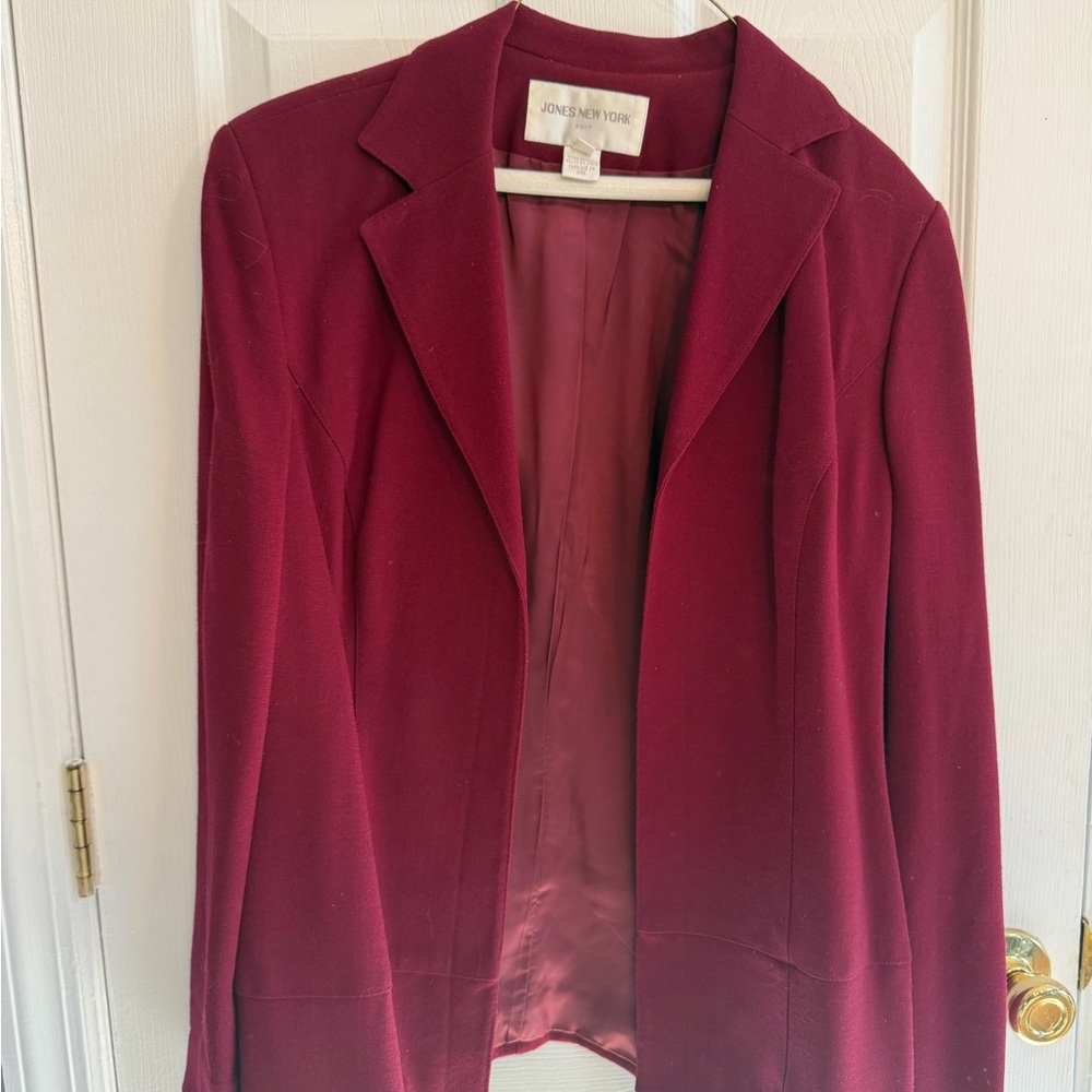 Jones New York Rich Burgundy Pantsuit